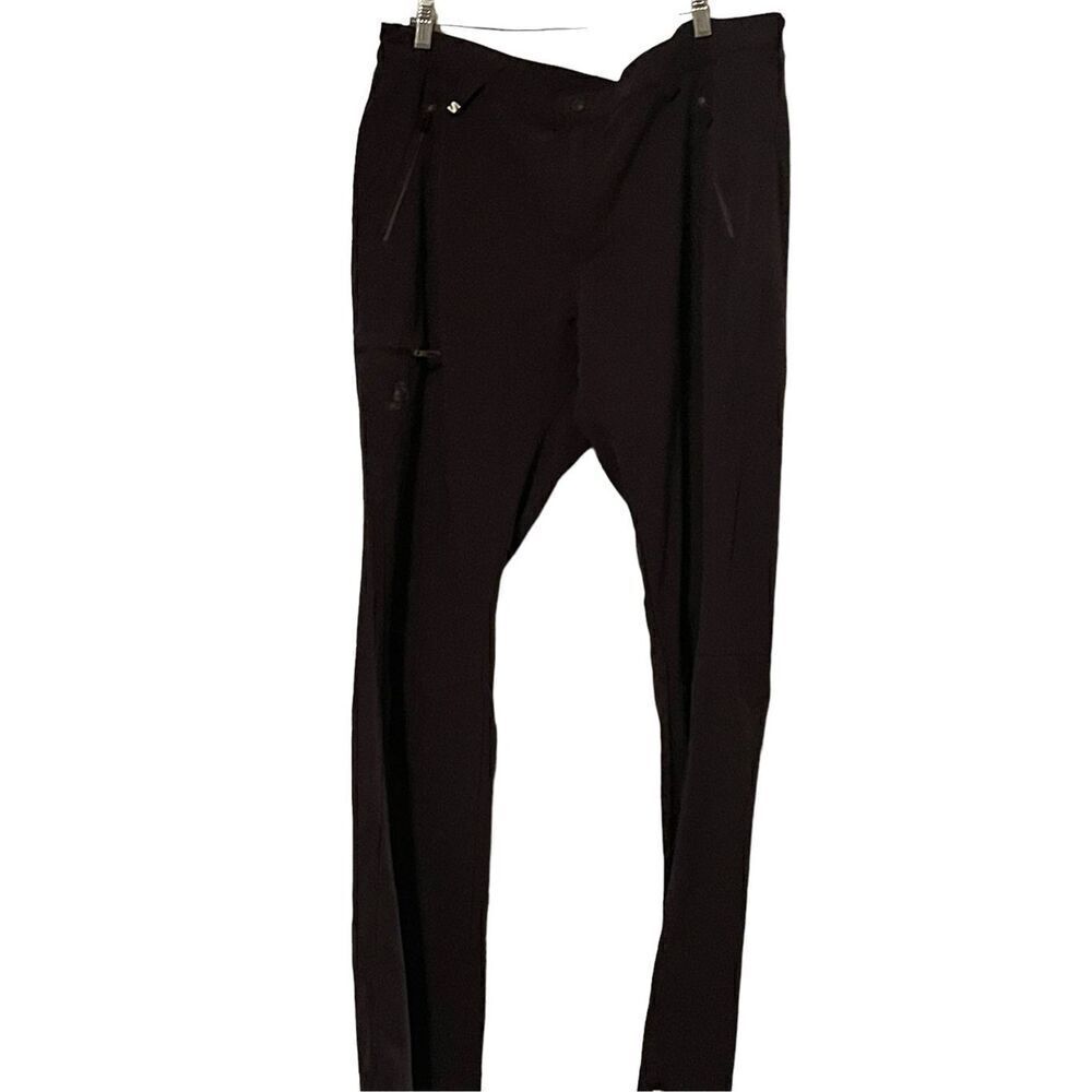 Salomon Mens Black For Advanced Skin Dry Warm Softshell Ski Pants Size 40 - Picture 1 of 16